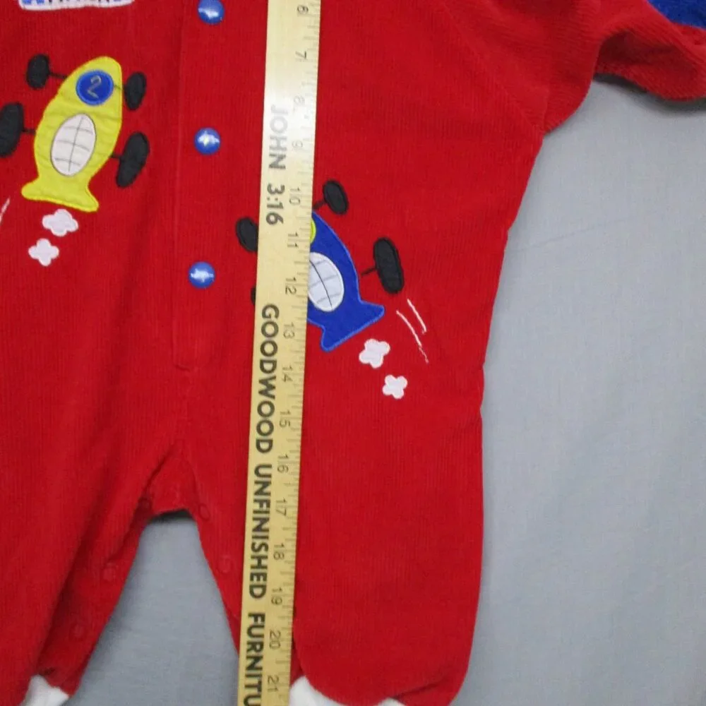 Vintage McDonald's Kids Body Suit Corduroy Red & Blue Kids Size | 12mo‎